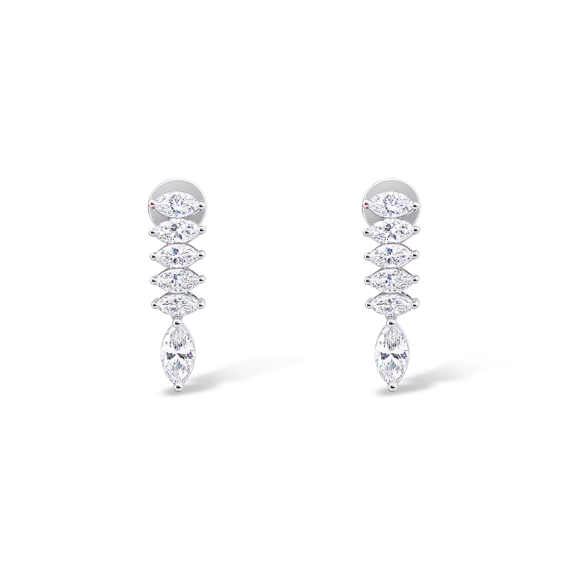 Graduated Marquise Line Drop Earrings