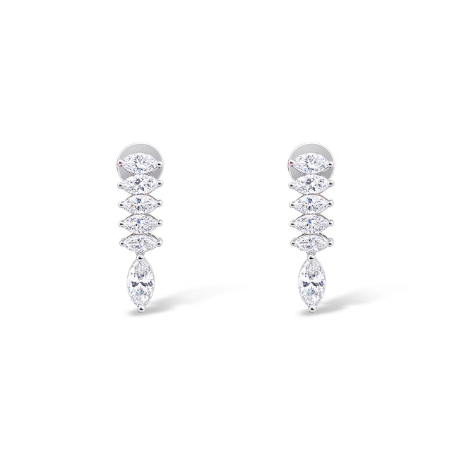 Graduated Marquise Line Drop Earrings