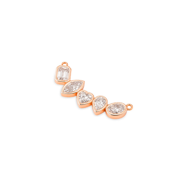 Multi-Shape Five-Stone Bar Pendant
