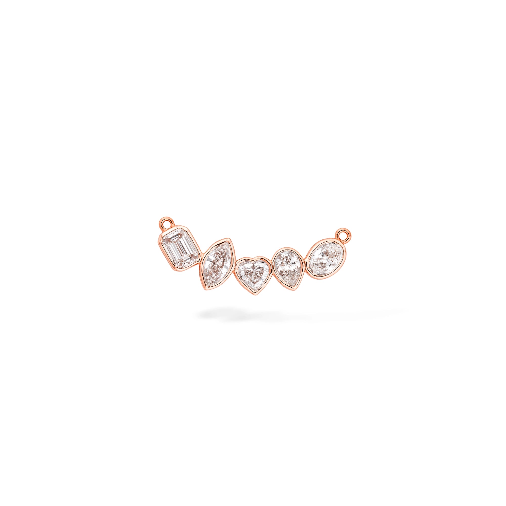 Multi-Shape Five-Stone Bar Pendant