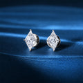 Kite Cut Diamond Solitaire Stud Earrings
