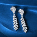 Marquise Leaf Spine Drop Earrings