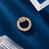 Emerald Cut Bezel Circle Pendant
