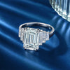 Emerald Cut Graduated Baguette Step Ring