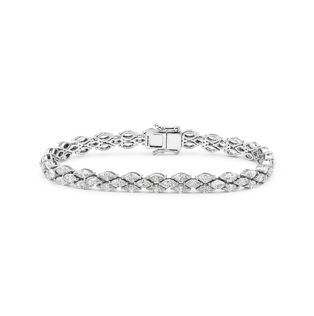 Oval Cluster Tennis Bracelet