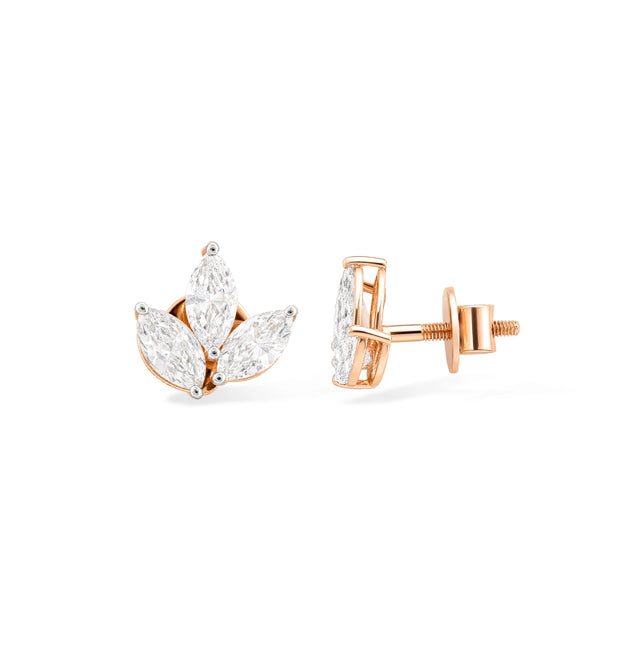 Marquise Cluster Stud Earrings