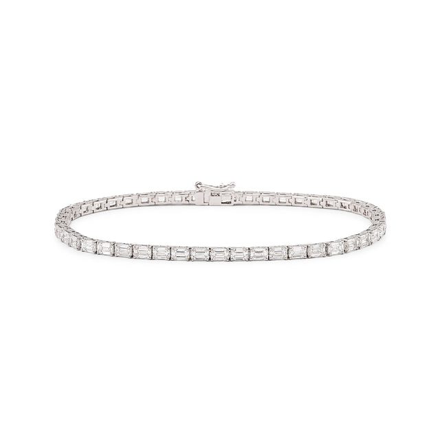 Emerald Cut Diamond Tennis Bracelet