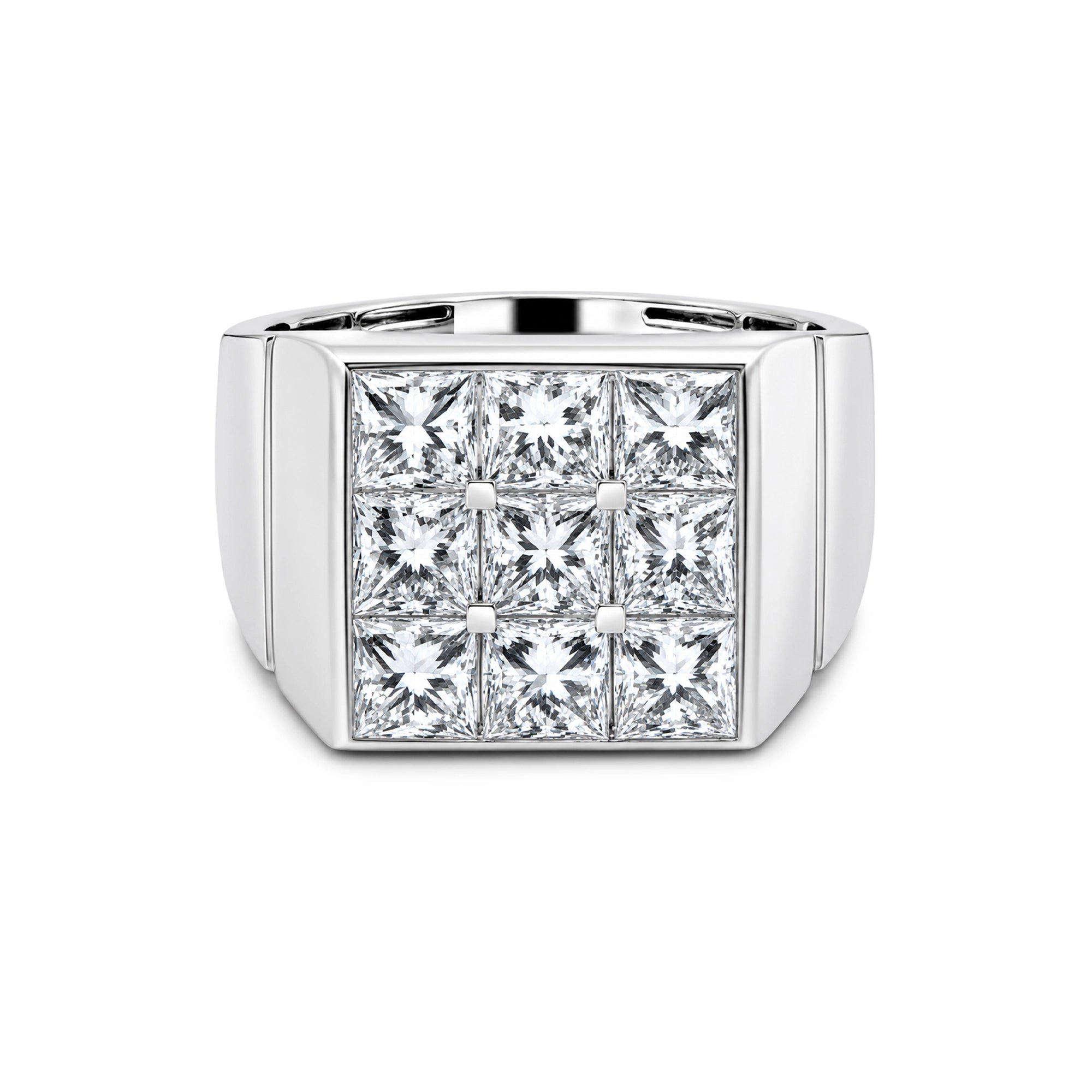 Princess Cut Mosaic Signet Ring