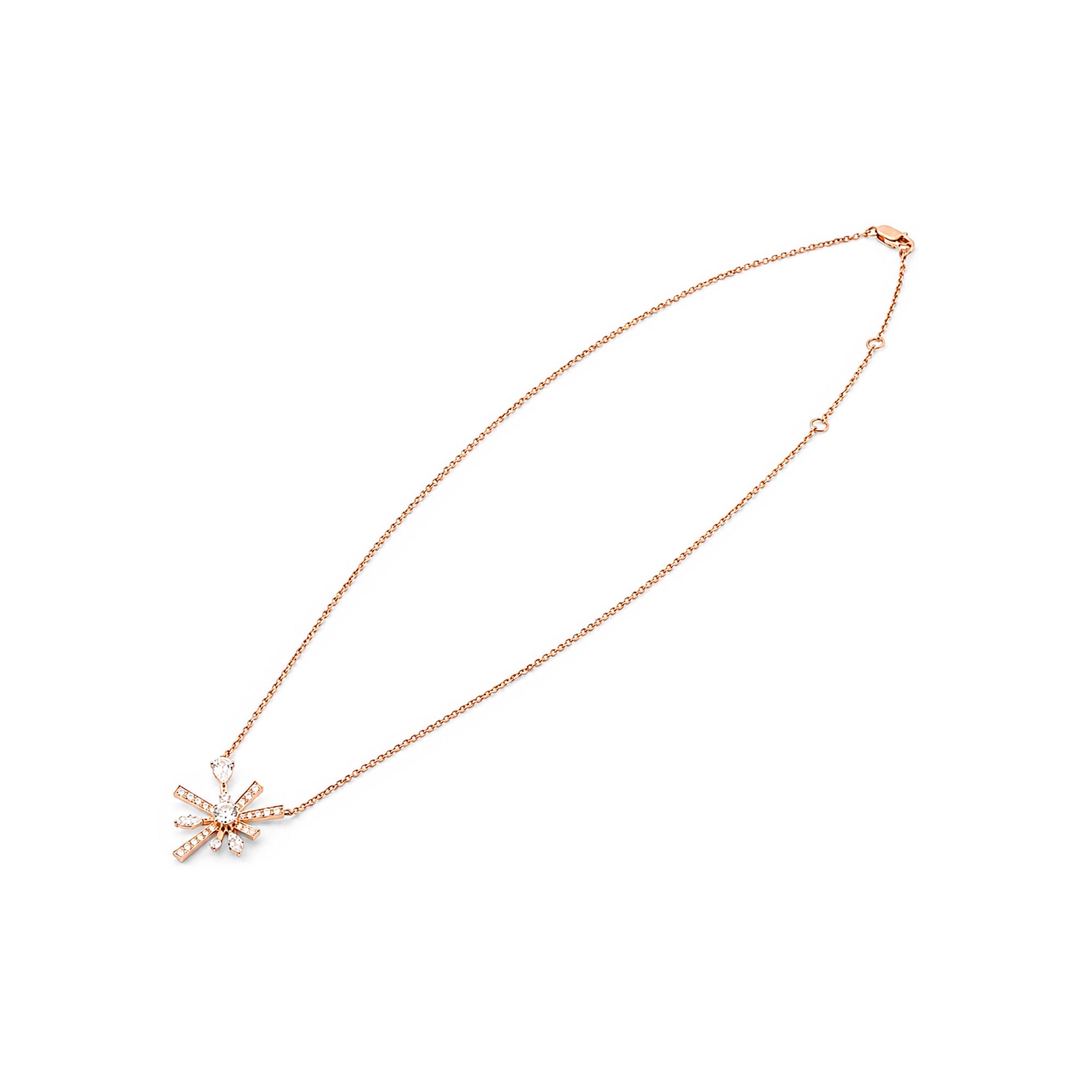 Mixed Cut Starburst Pendant Necklace