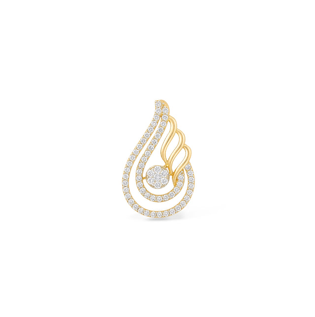 Round Cut Paisley Swirl Pendant