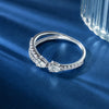 Dual Pear Cut Double Pavé Band Ring