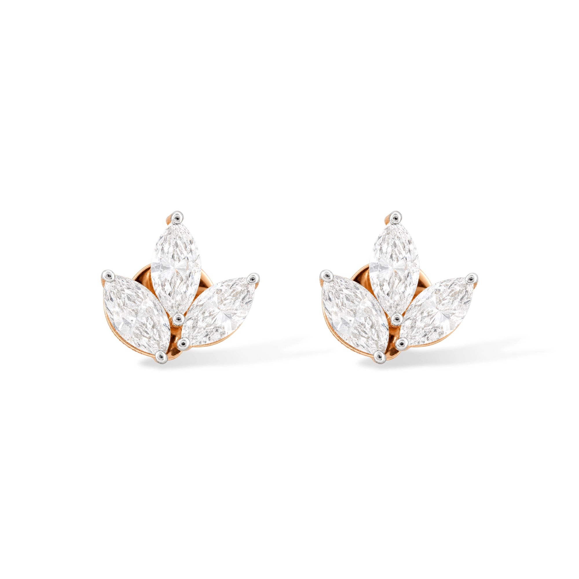 Marquise Cluster Stud Earrings
