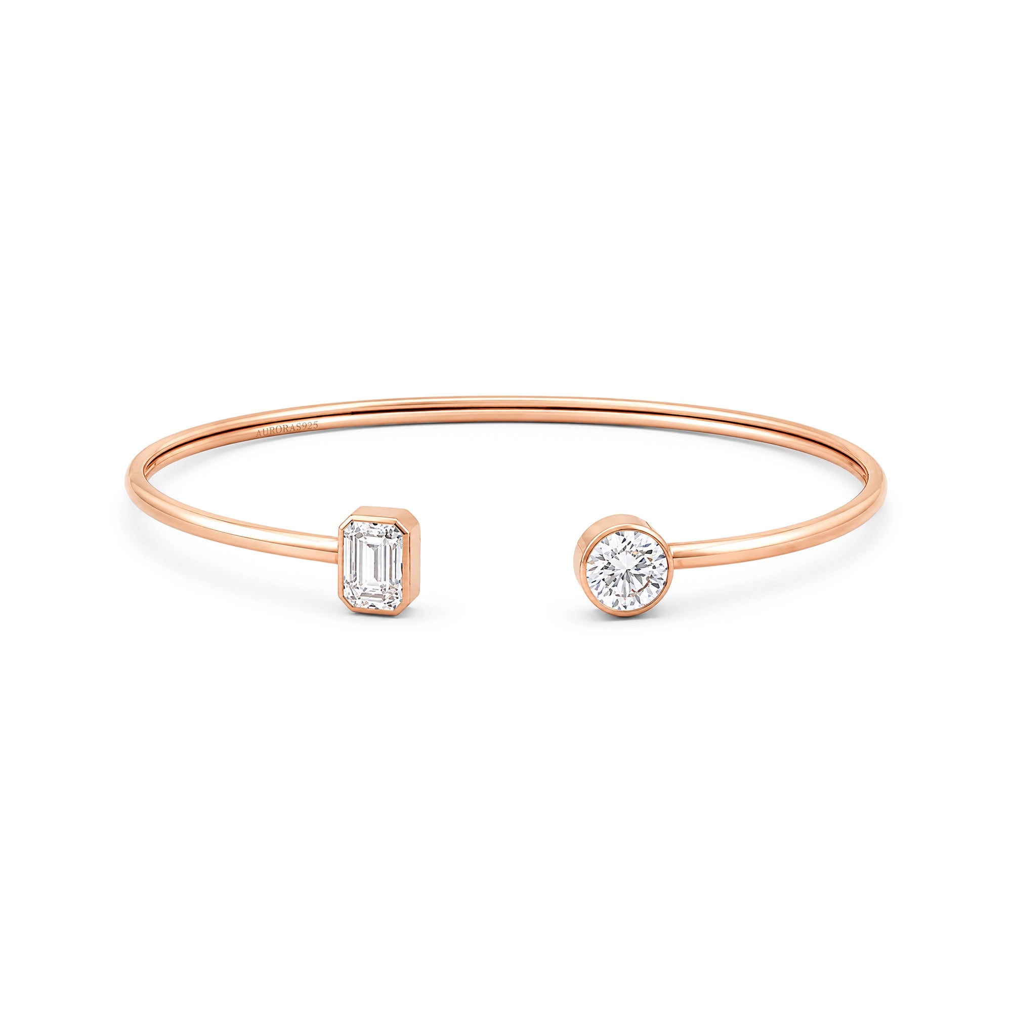 Mixed Shape Open Cuff Bangle
