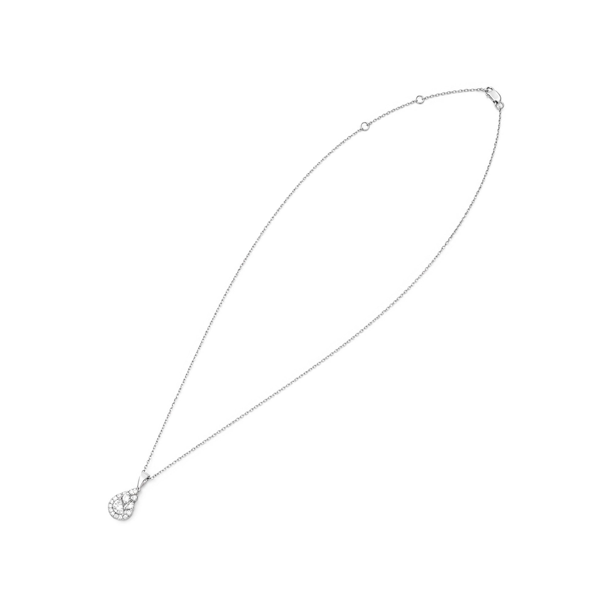 Cluster Twist Teardrop Pendant Necklace