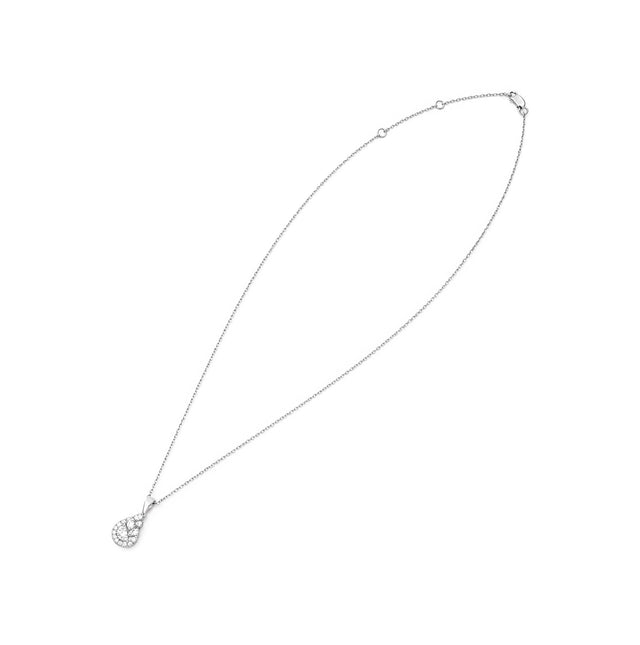 Cluster Twist Teardrop Pendant Necklace