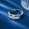 Channel-Set Princess Cut Men's Band Ring