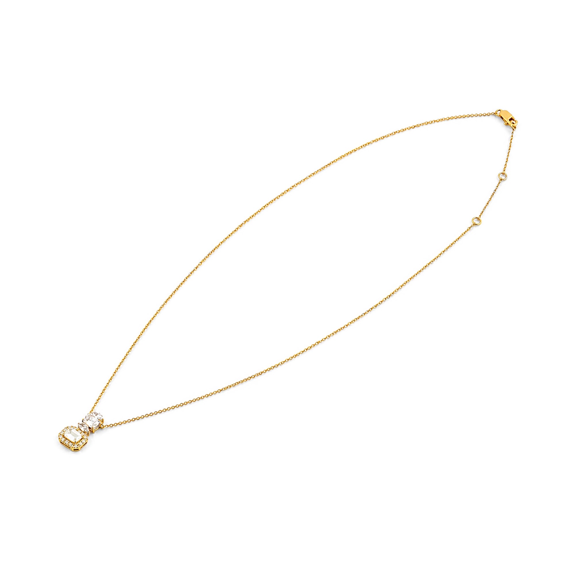 Three Tier Diamond Pendant, Rose Gold