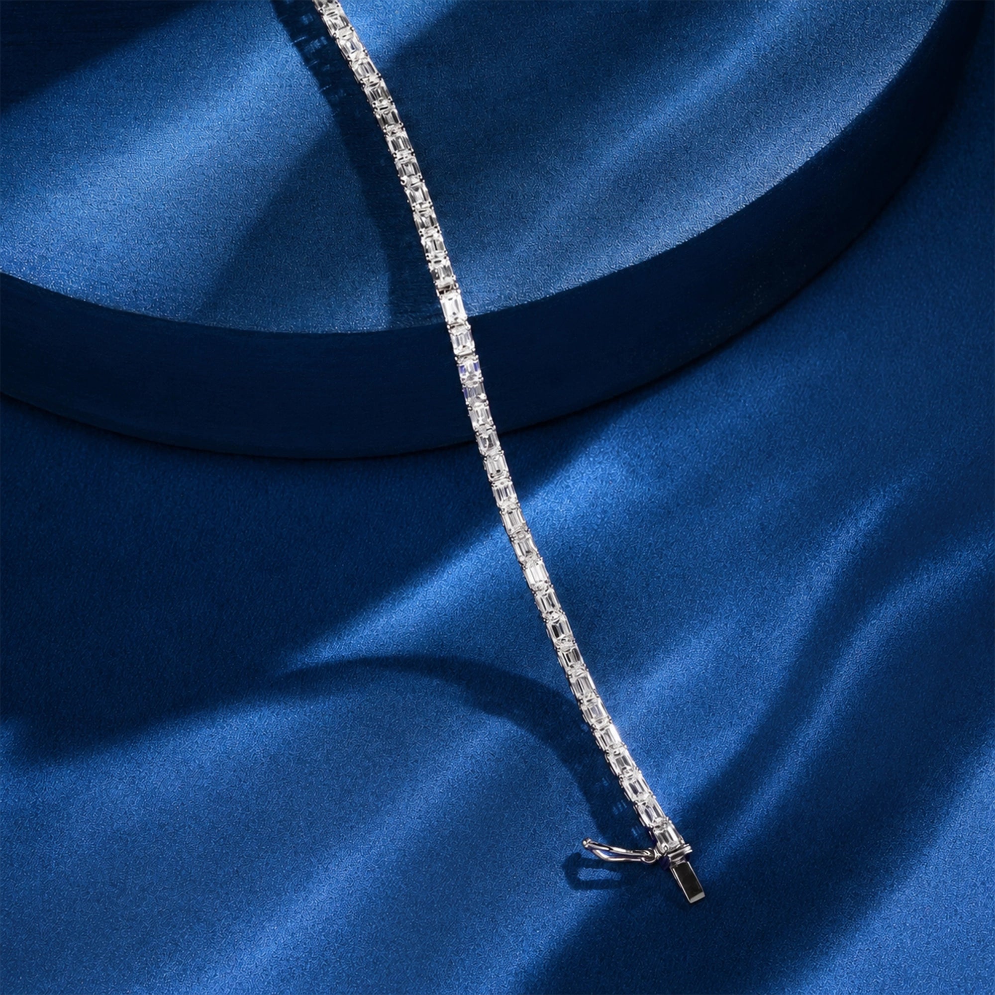 Emerald Cut Diamond Tennis Bracelet