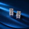 Diagonal Pave Diamond Hoop Earrings
