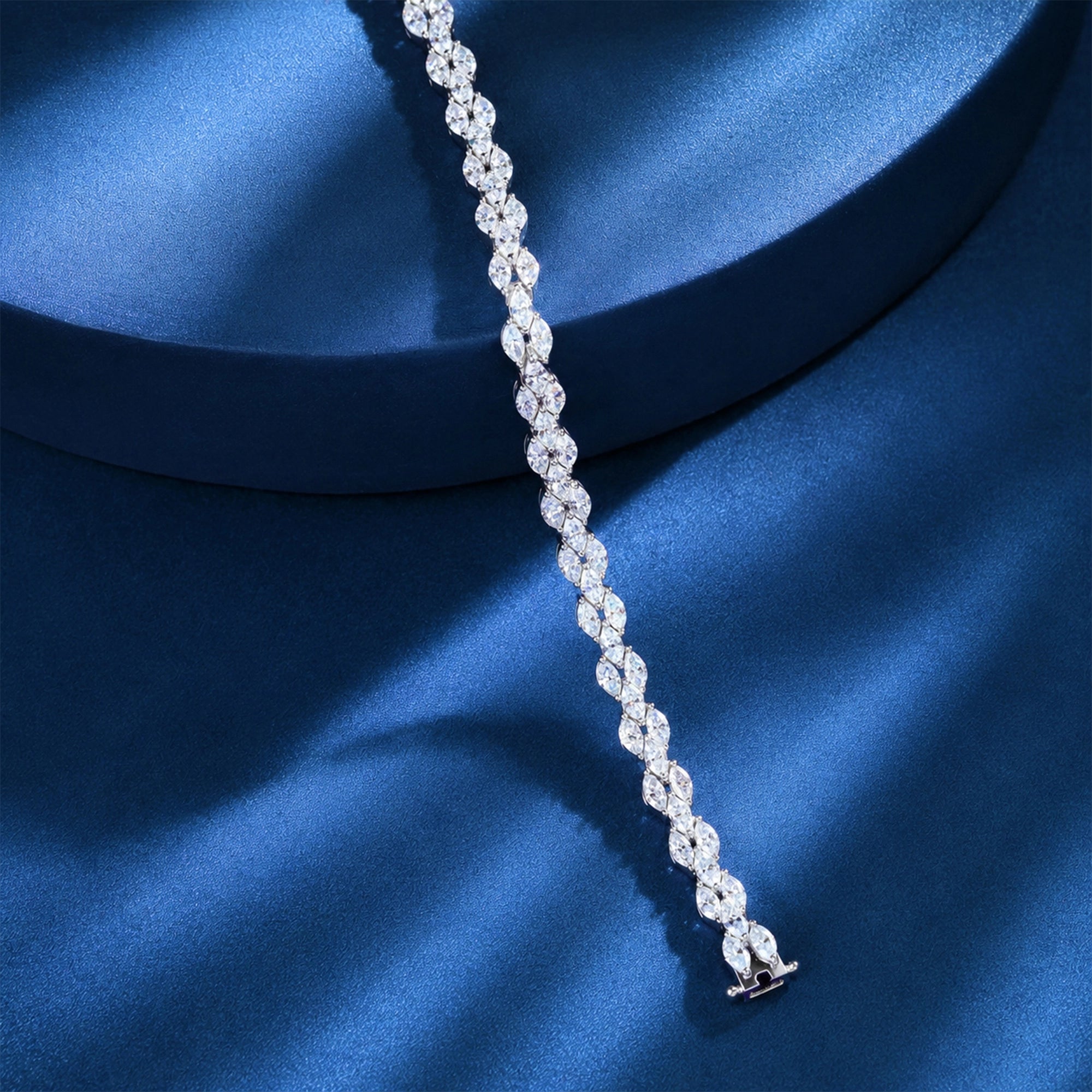 Oval Cluster Tennis Bracelet