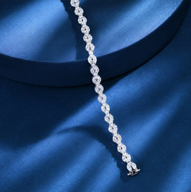 Oval Cluster Tennis Bracelet