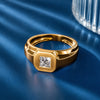 Bezel Princess Cut Men's Solitaire Ring