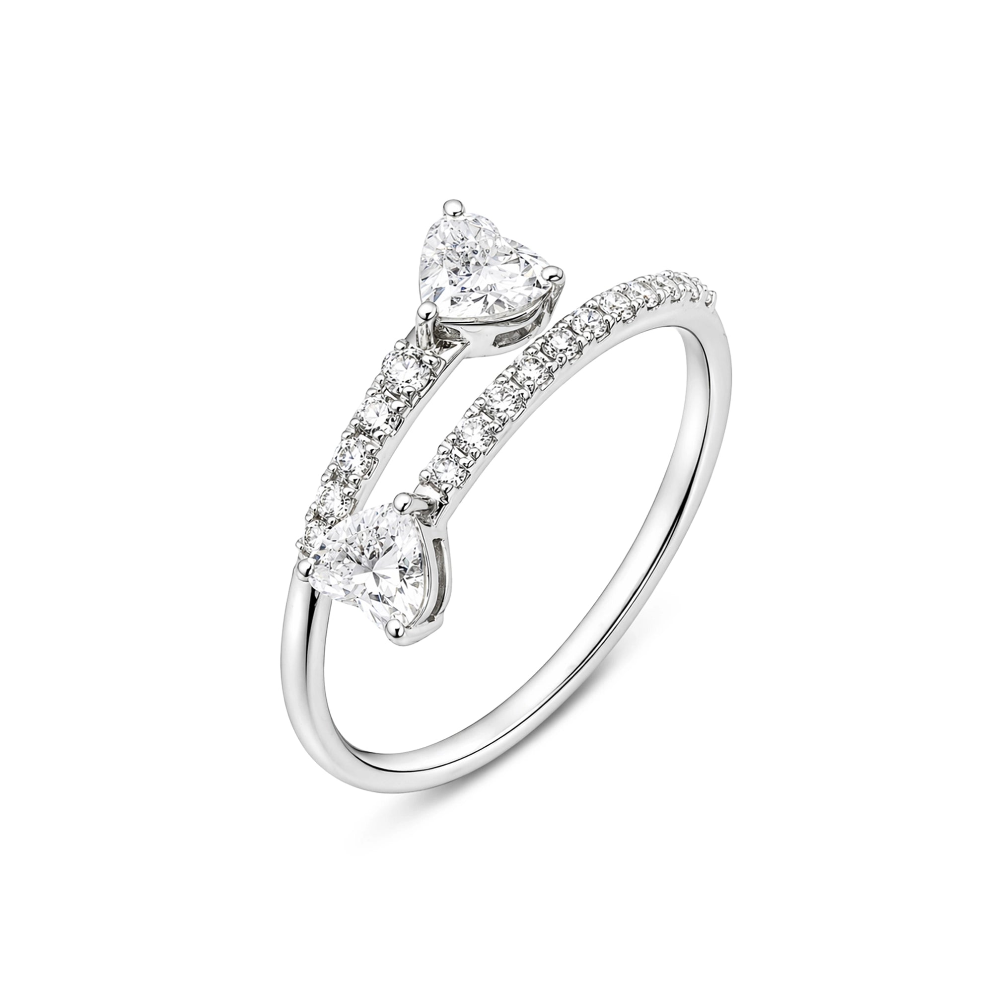 Heart Cut Bypass Open Ring