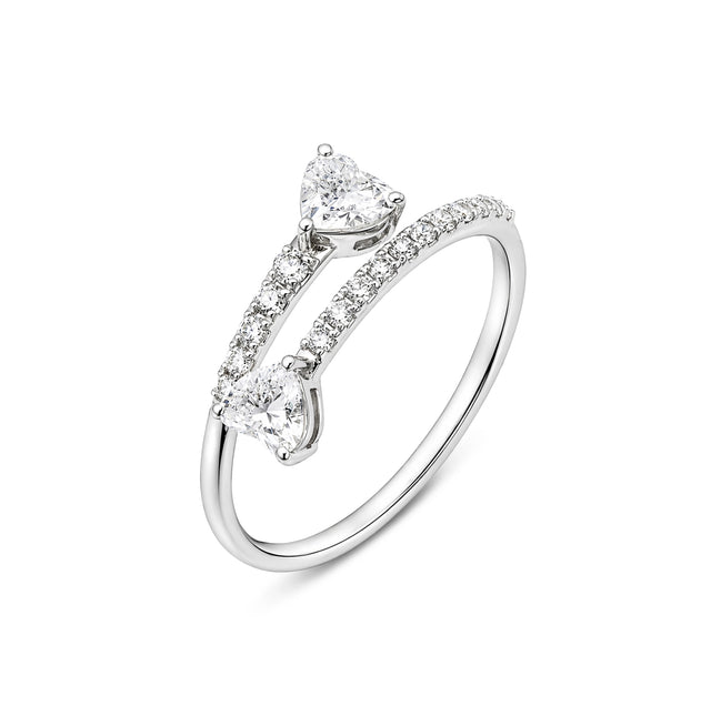 Heart Cut Bypass Open Ring