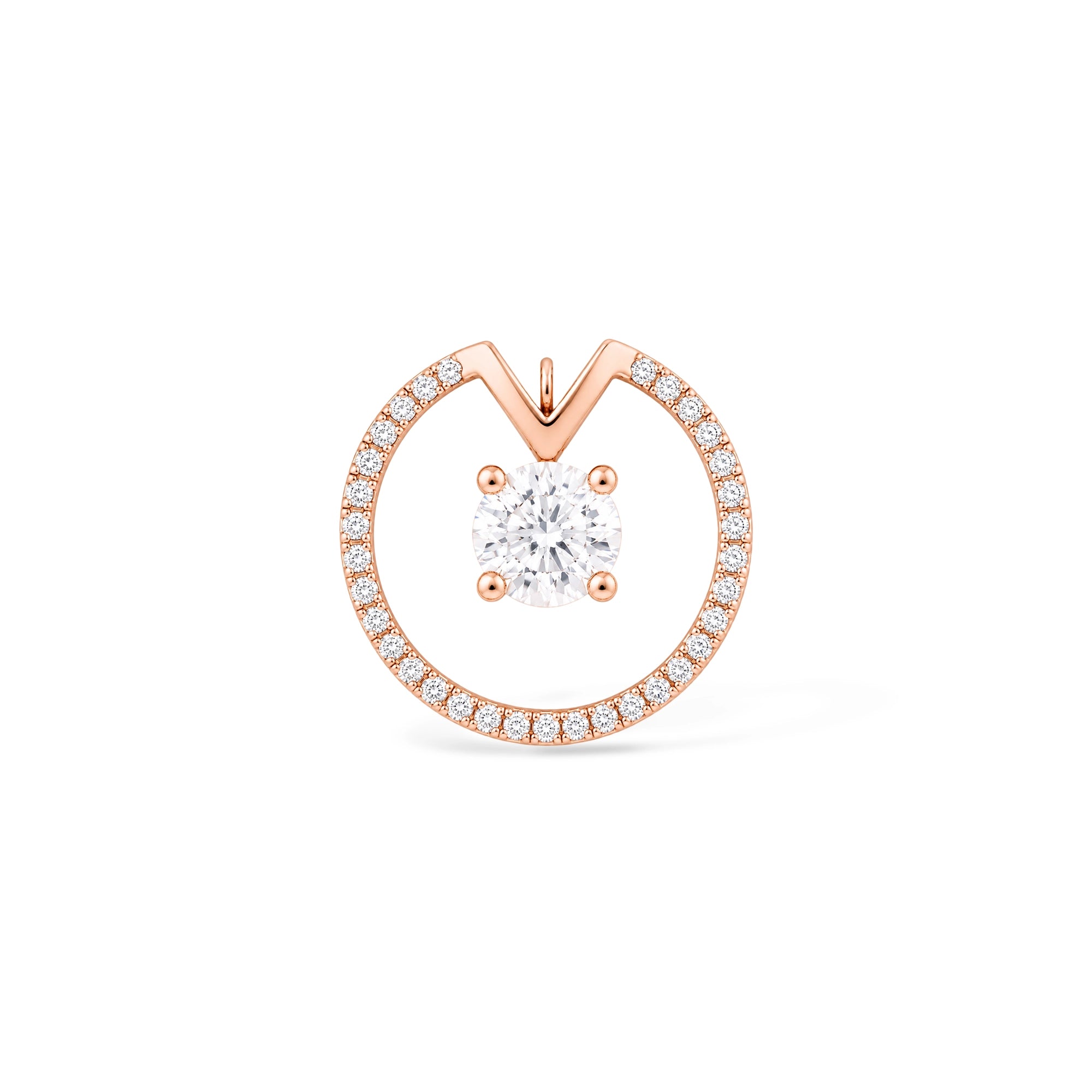Round Cut Open Circle Pendant