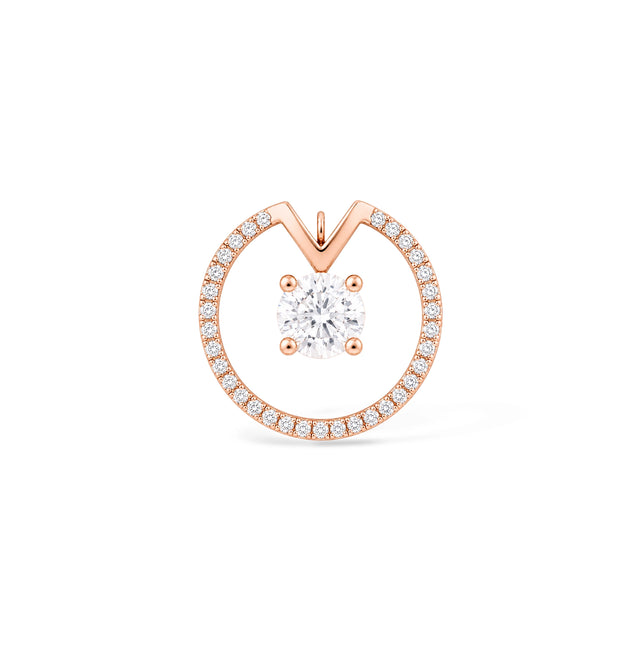 Round Cut Open Circle Pendant