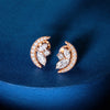 Crescent Pavé and Marquise Cluster Stud Earrings