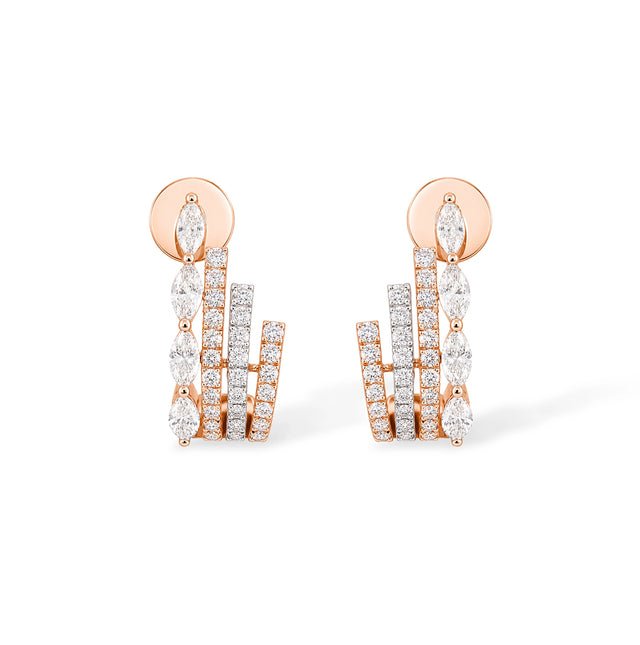 Linear Cascade Diamond Earrings