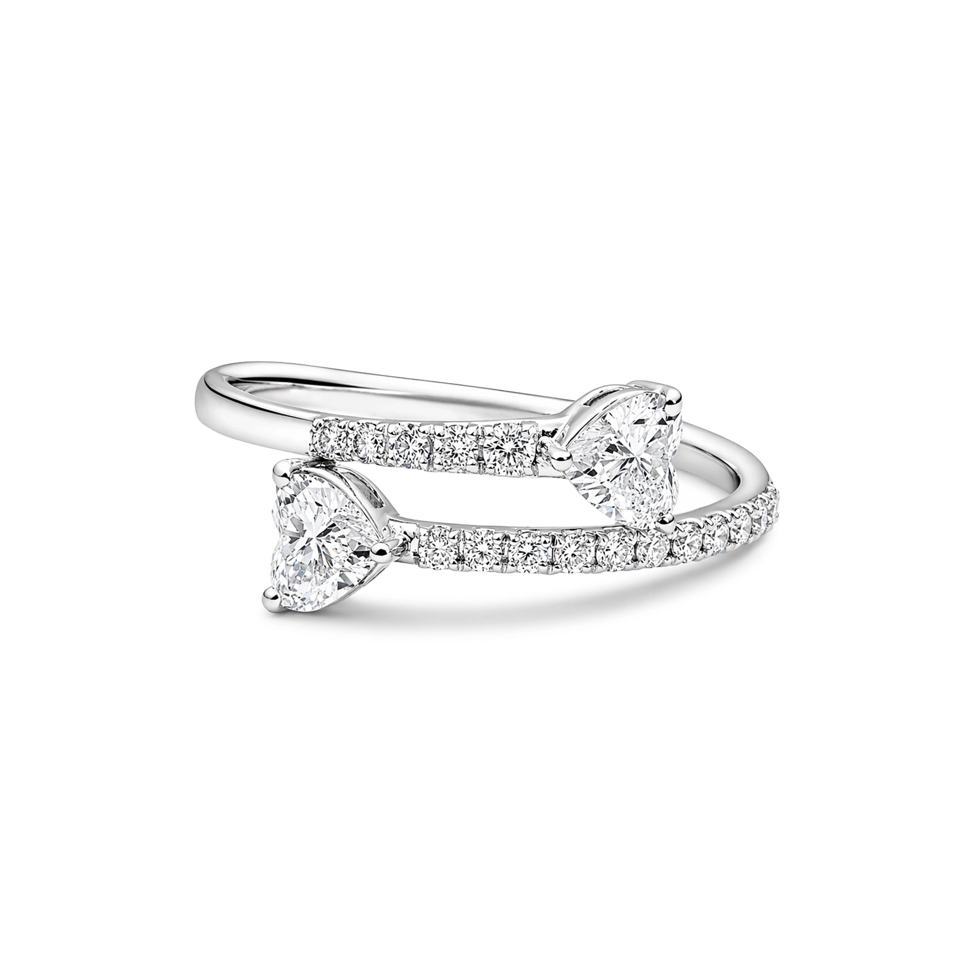 Heart Cut Bypass Open Ring