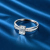 Emerald Cut Channel Set Accent Ring
