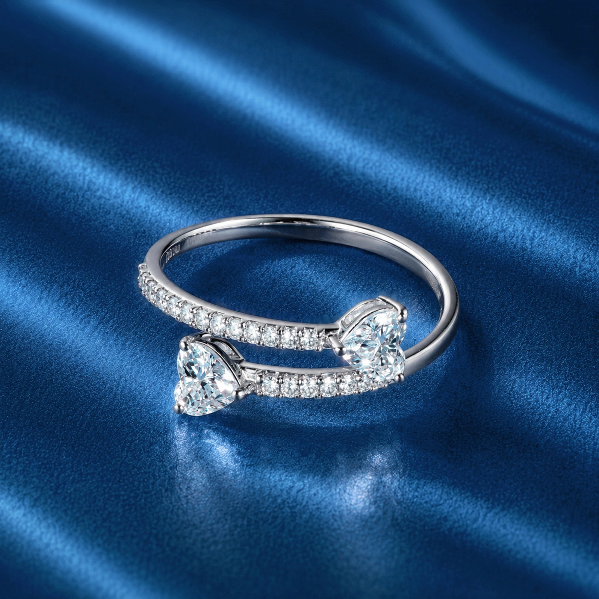 Heart Cut Bypass Open Ring