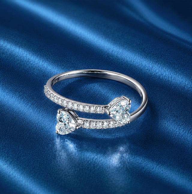 Heart Cut Bypass Open Ring