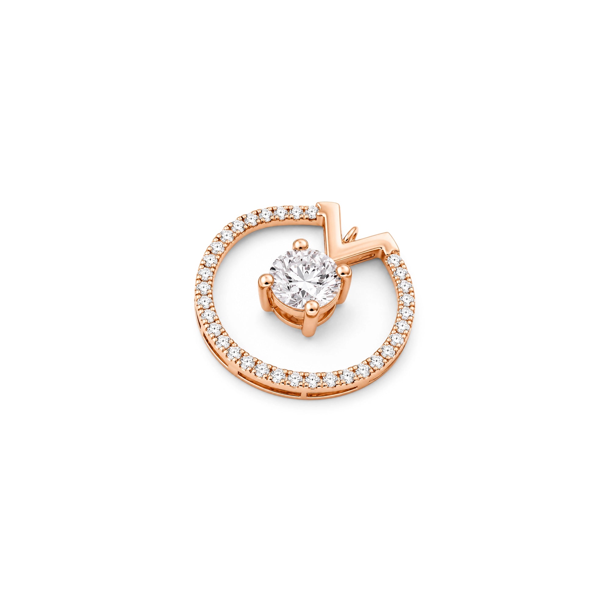 Round Cut Open Circle Pendant