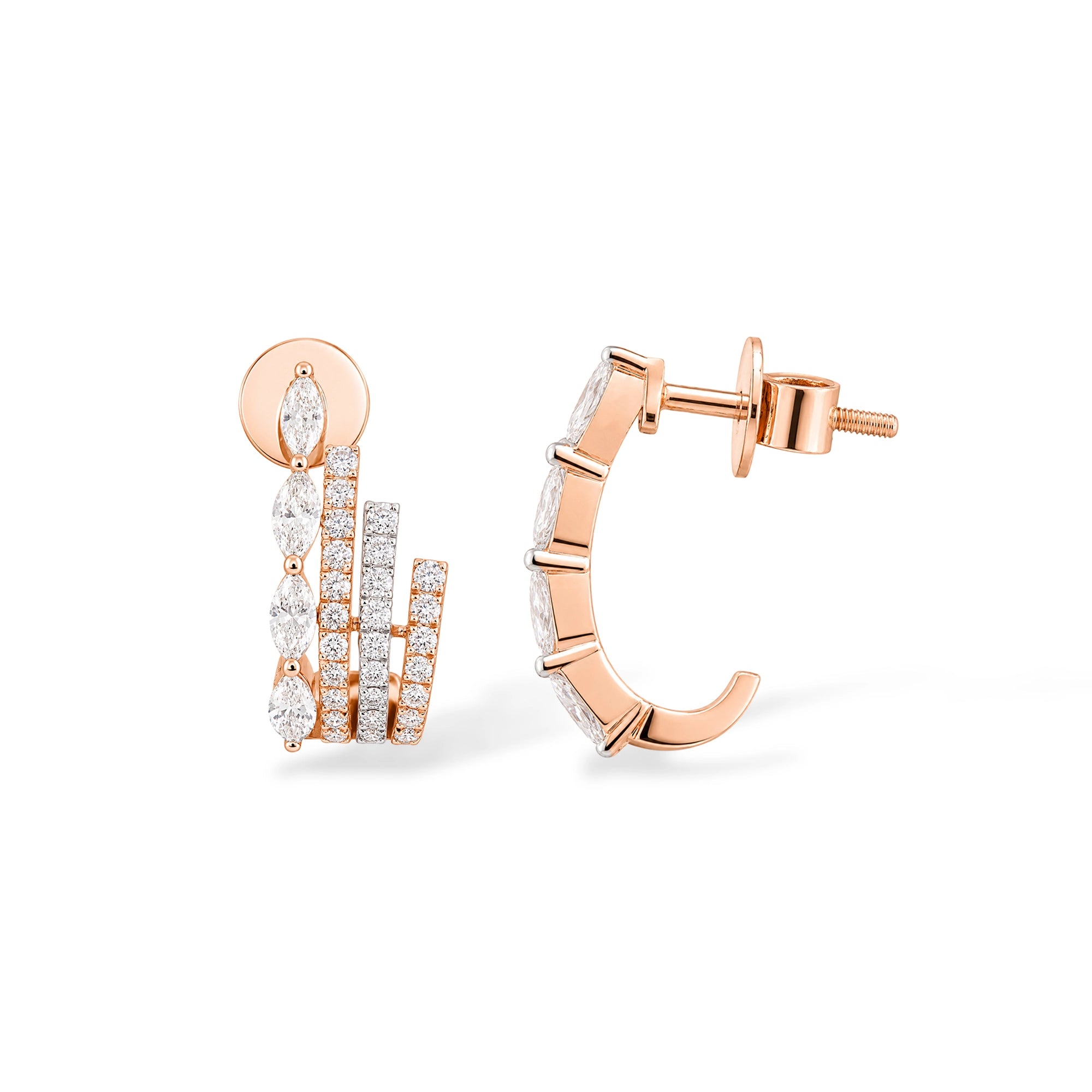 Linear Cascade Diamond Earrings