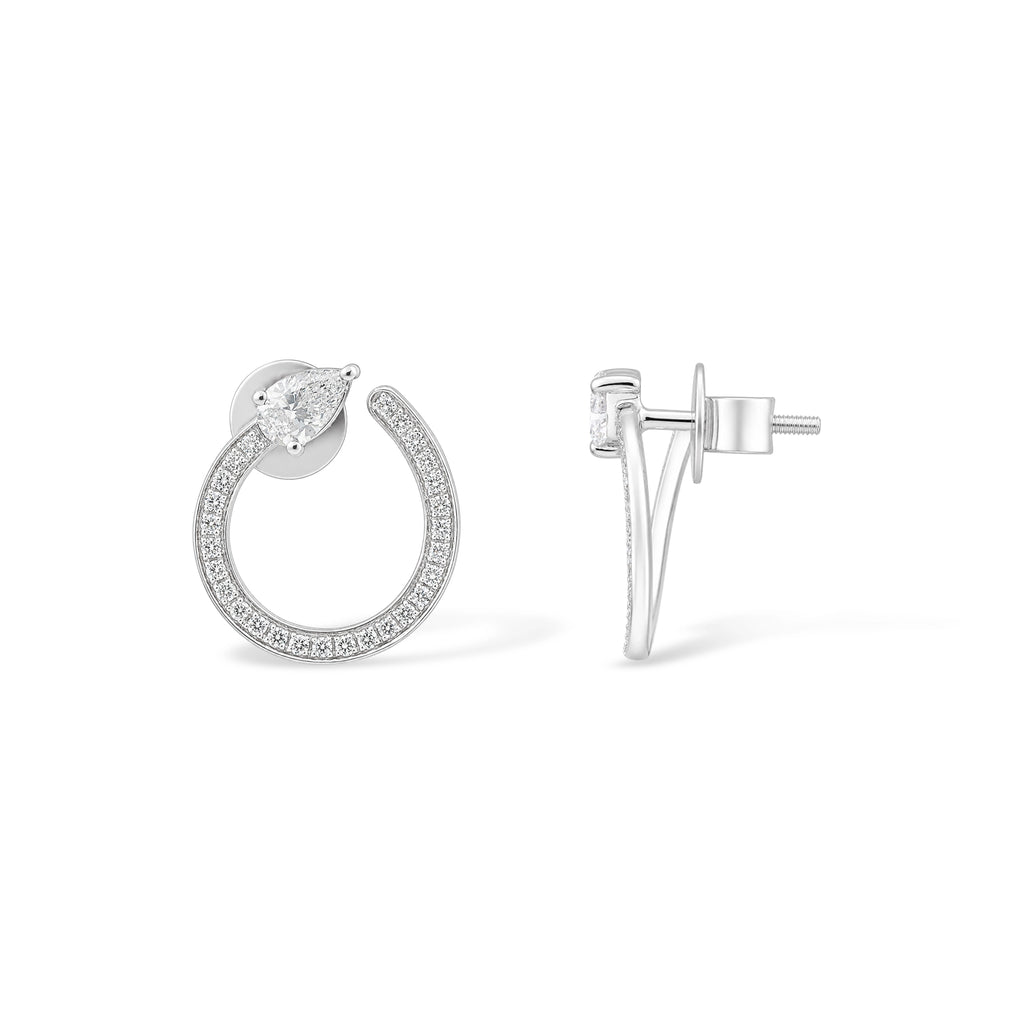 Flame Teardrop Pavé Stud Earrings