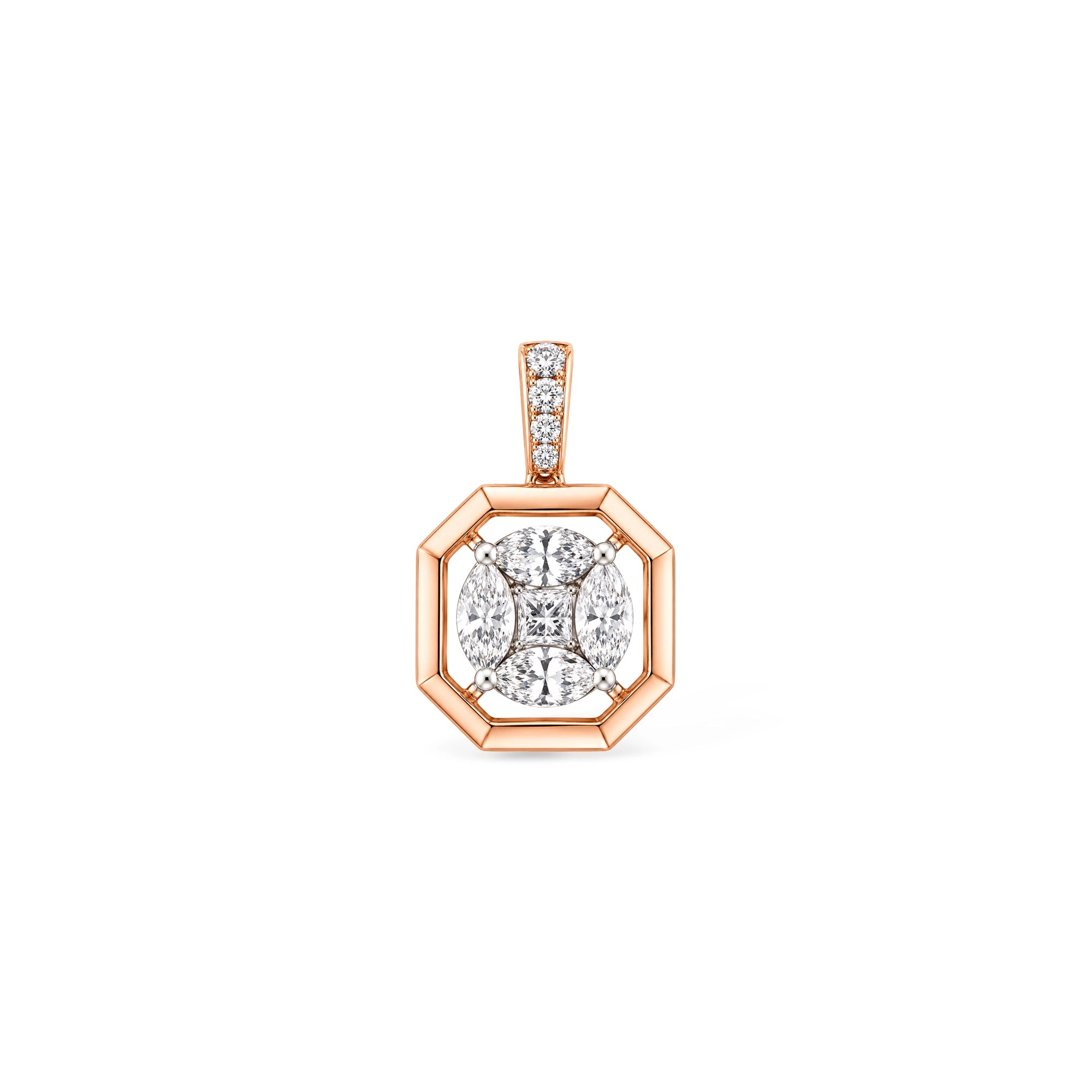 Cushion Cut Octagonal Frame Pendant