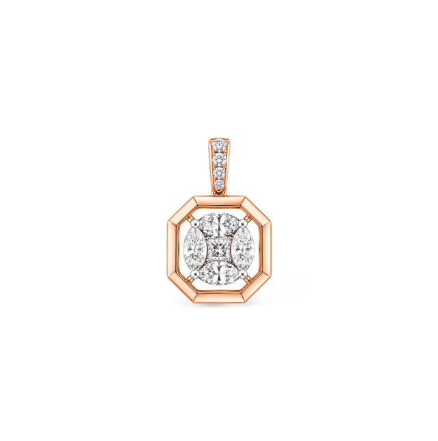 Cushion Cut Octagonal Frame Pendant