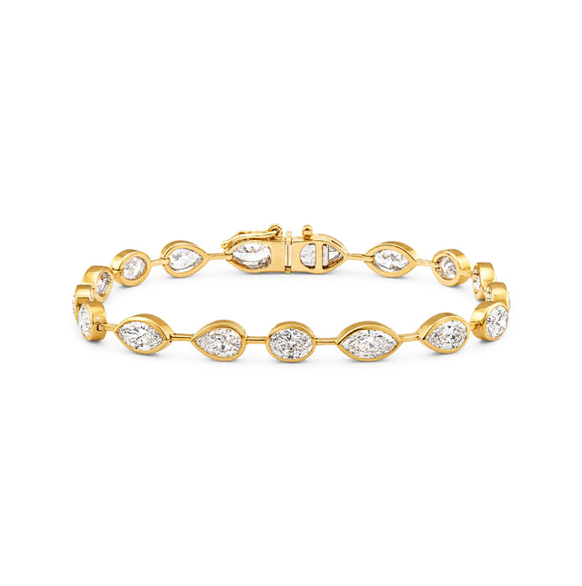 Mixed Shape Bezel Tennis Bracelet