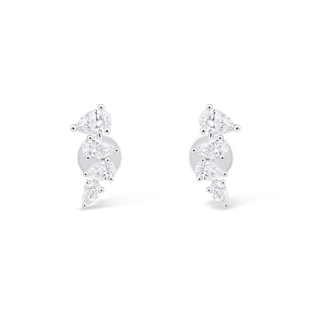 Pear Cluster Stud Earrings