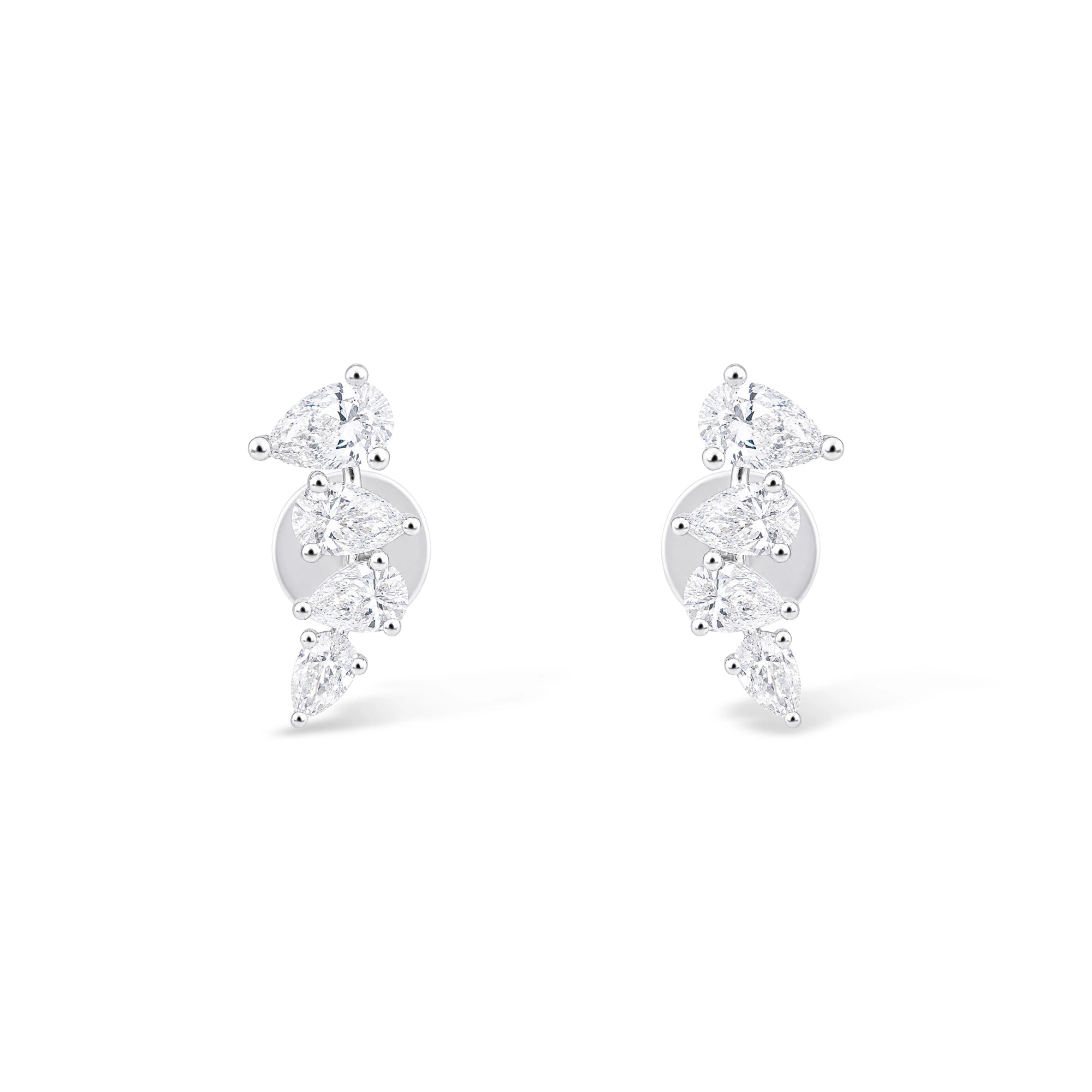 Pear Cluster Stud Earrings