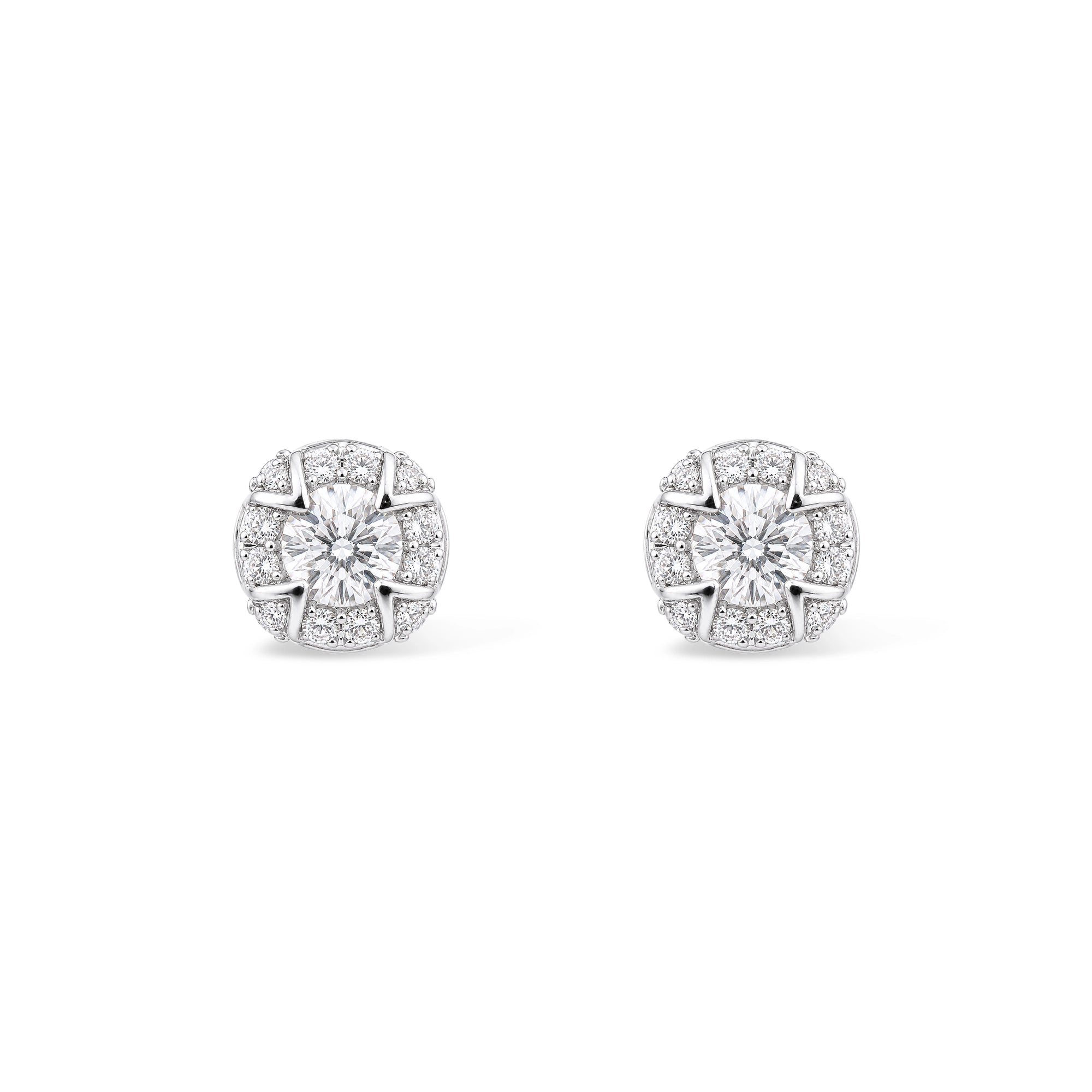 Pinwheel Segmented Cluster Stud Earrings