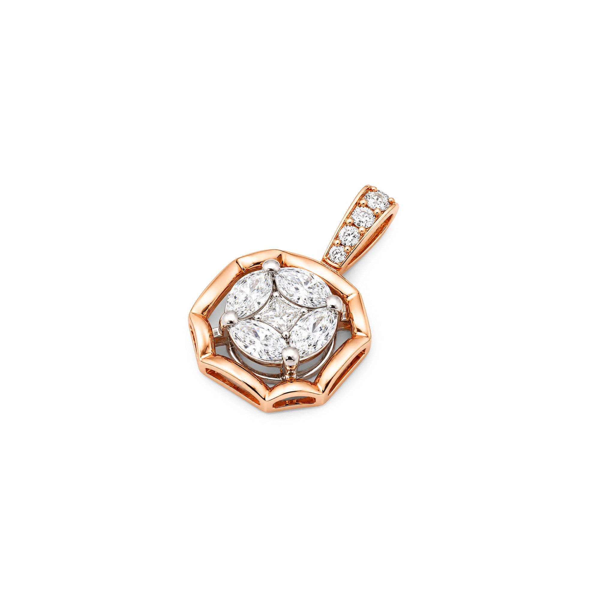 Cushion Cut Octagonal Frame Pendant