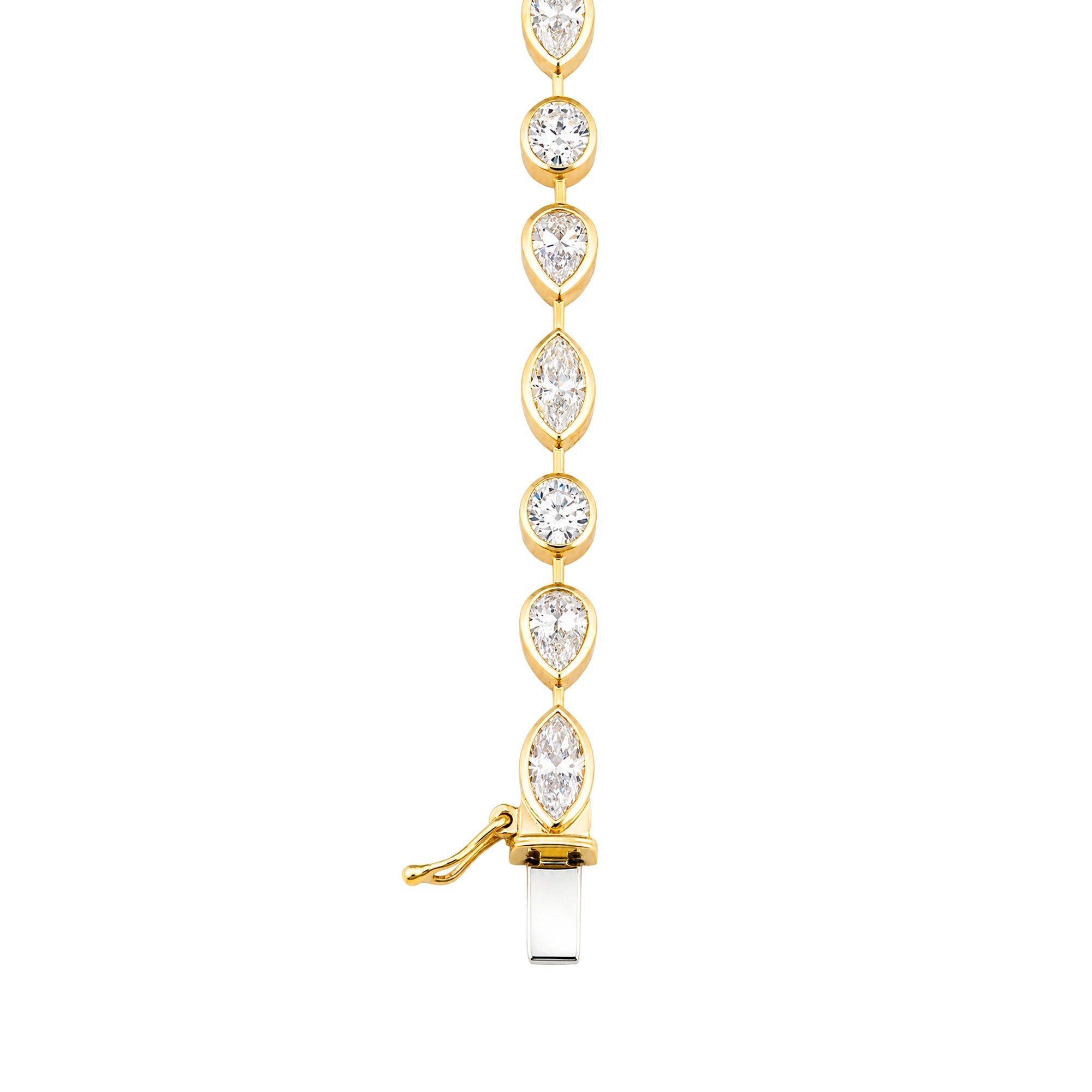 Mixed Shape Bezel Tennis Bracelet