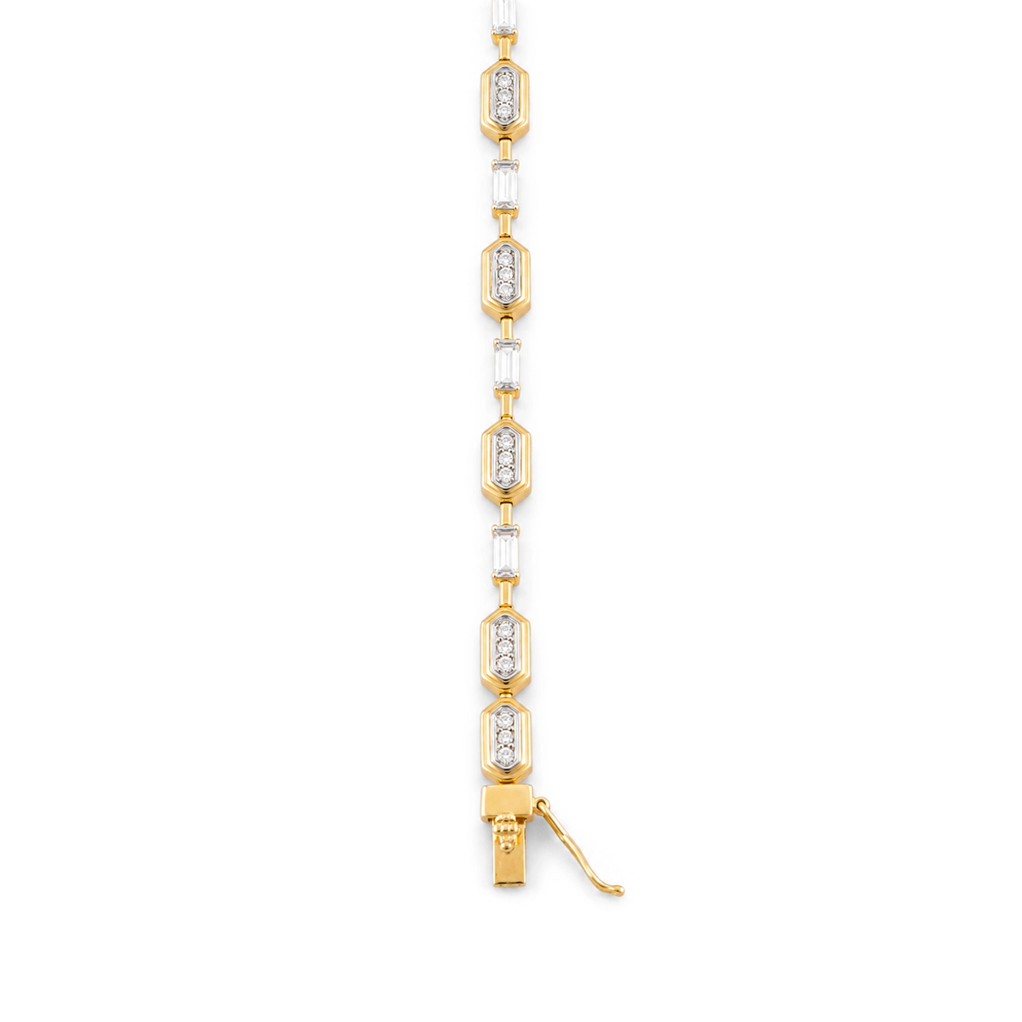 Emerald Cut Diamond Tennis Bracelet