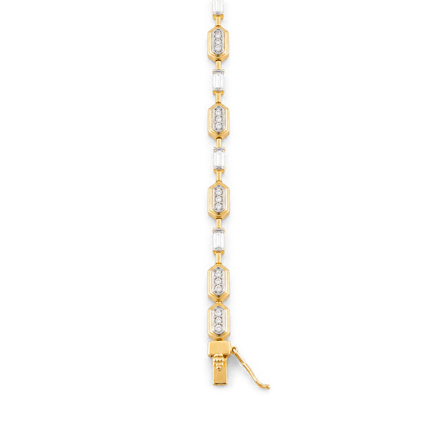 Emerald Cut Diamond Tennis Bracelet