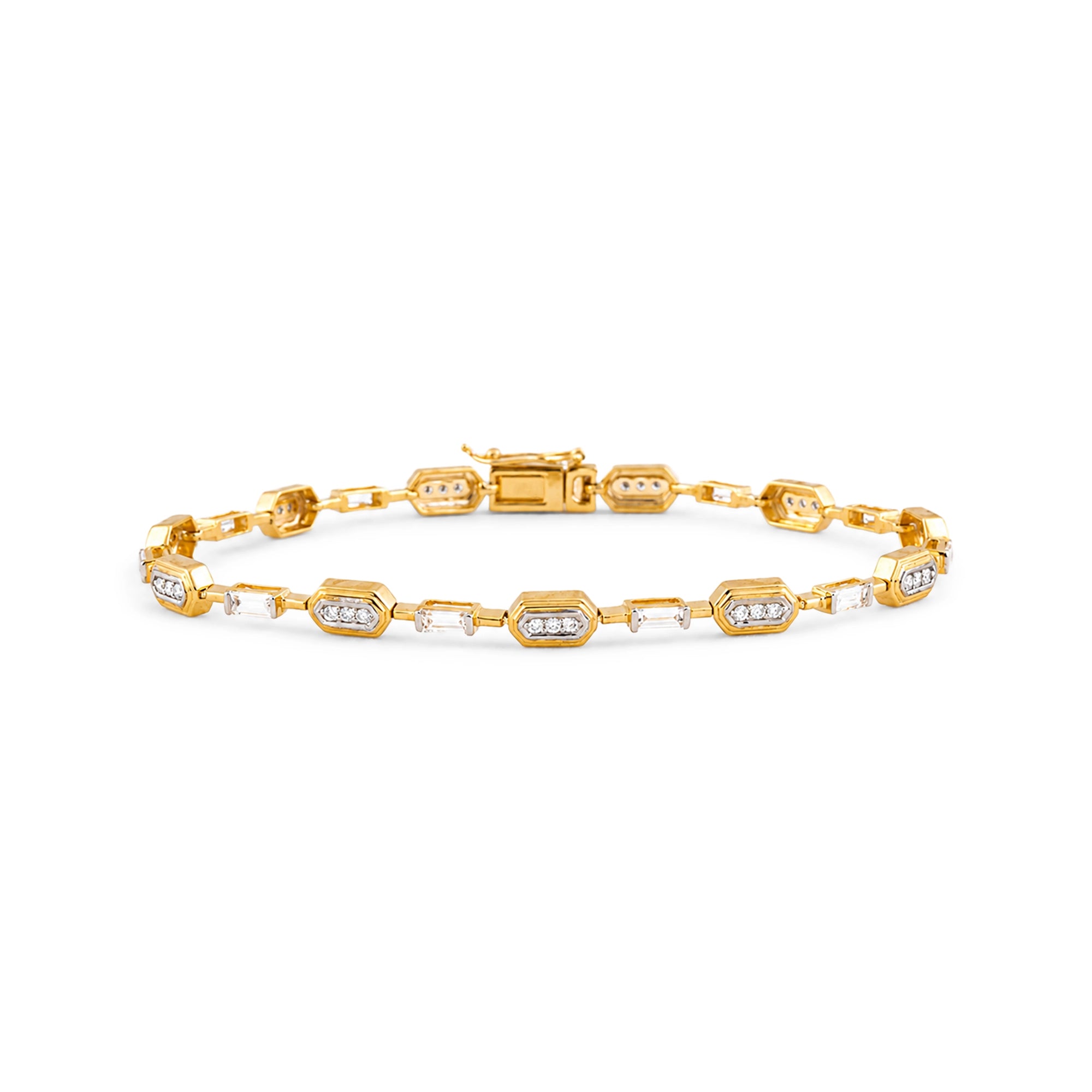 Emerald Cut Diamond Tennis Bracelet